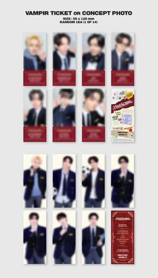 ENHYPEN - WORLD COUPON CARD COLLECTION (HIGH SCHOOL VER.)
