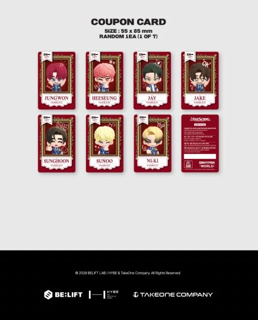 ENHYPEN - WORLD COUPON CARD COLLECTION (HIGH SCHOOL VER.)