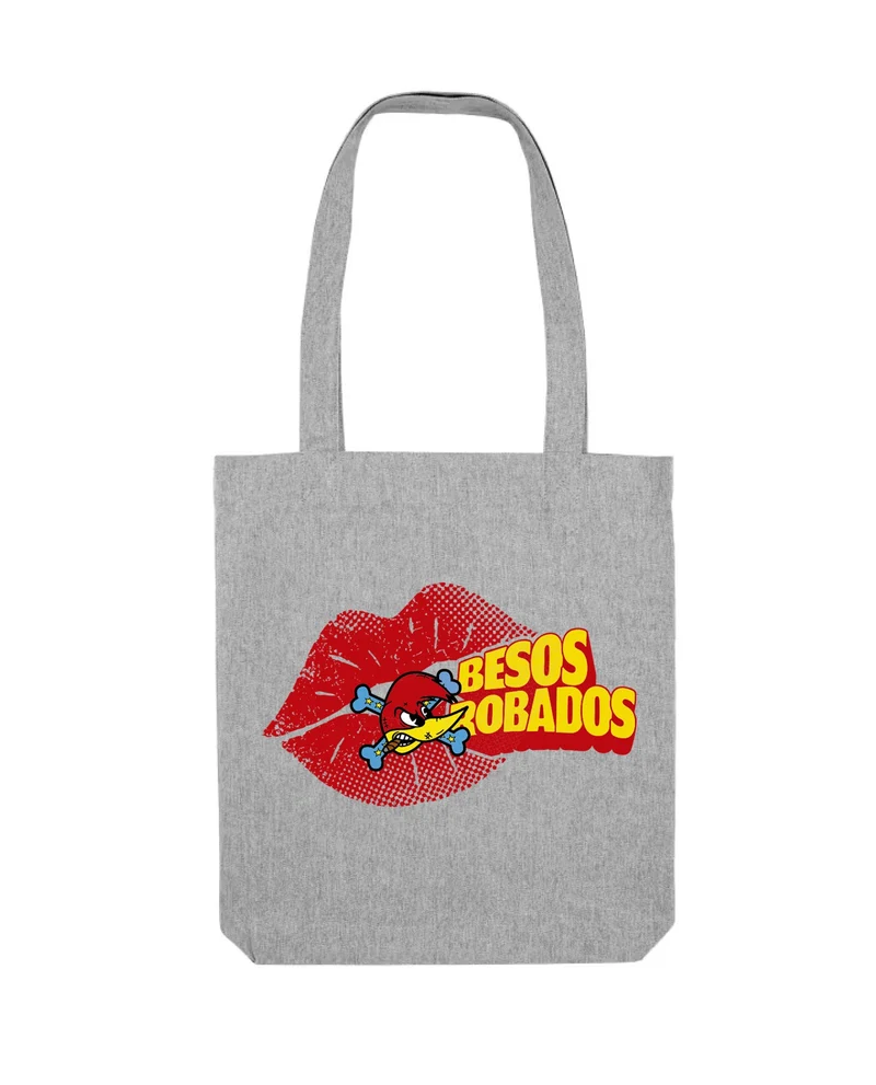 Loquillo - Tote Bag "Besos Robados" Gris