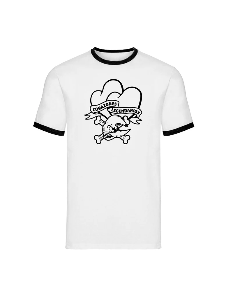 Loquillo - Camiseta "Corazones Legendarios" Bicolor