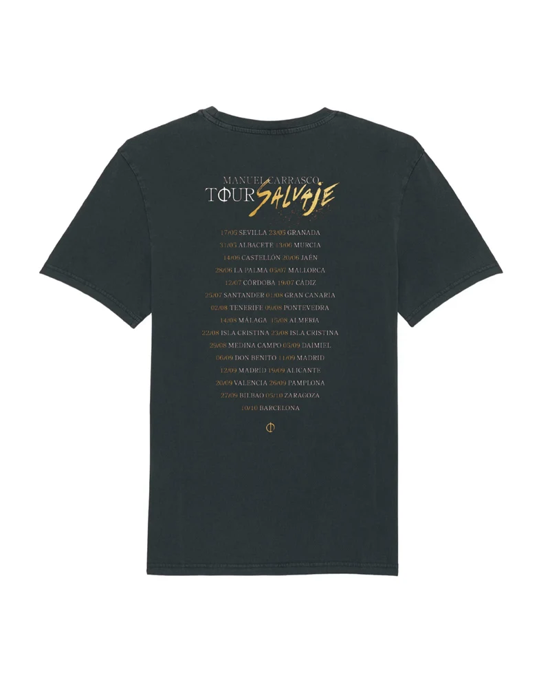 Manuel Carrasco - Camiseta Unisex "Tour Salvaje" Negro Vintage