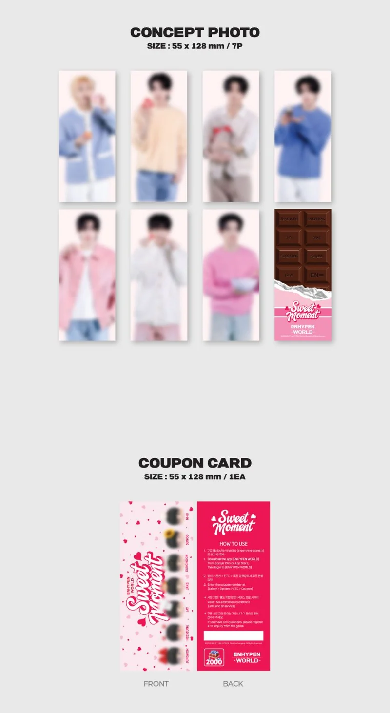 ENHYPEN - WORLD COUPON CARD COLLECTION (SWEET MOMENT VER.)