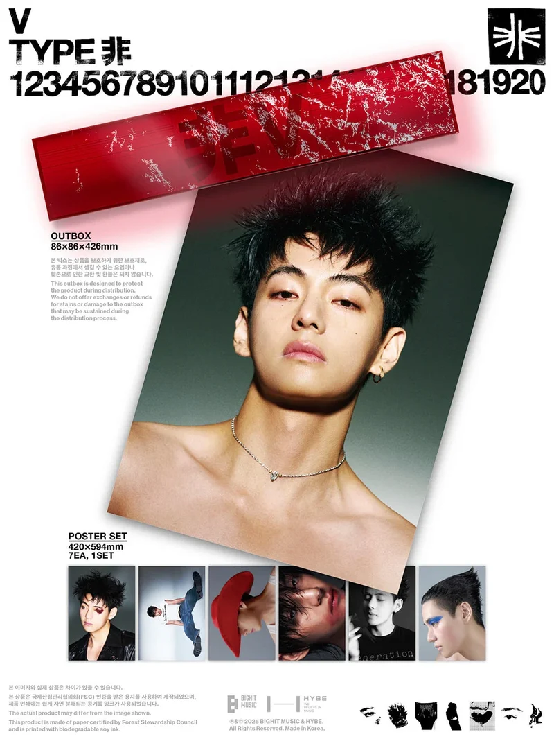 V (BTS) - TYPE 非 POSTER SET