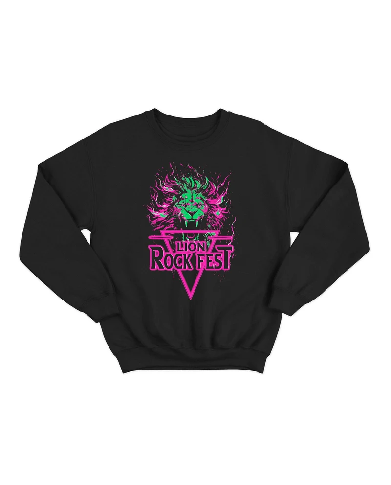 Lion Rock Fest - Sudadera Clásica Oficial Lion Rock Fest 2025 Negra