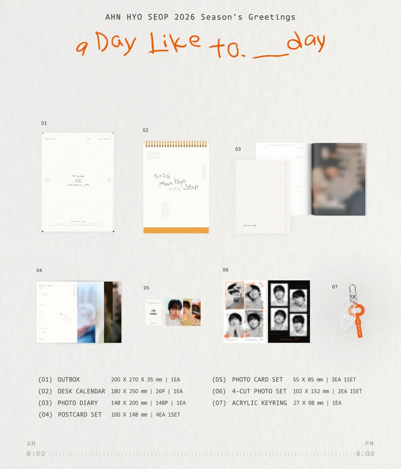AHN HYO SEOP - 2026 SEASON’S GREETINGS (A DAY LIKE TO.___DAY)