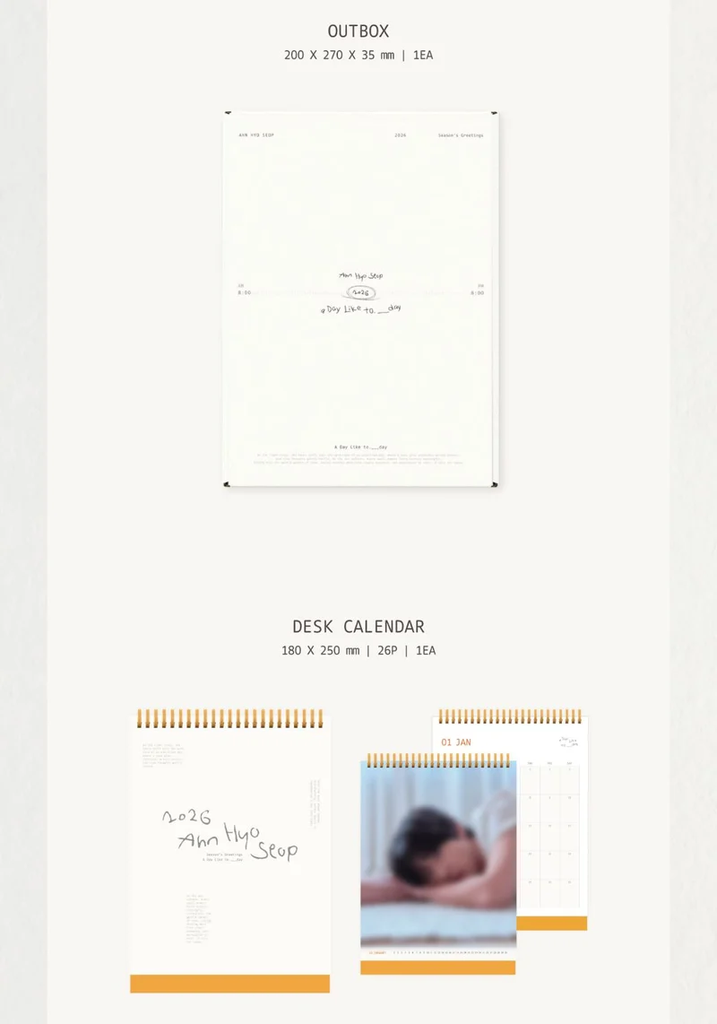 AHN HYO SEOP - 2026 SEASON’S GREETINGS (A DAY LIKE TO.___DAY)