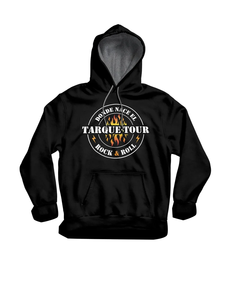 Sudadera con Capucha "Donde Nace Rock&Roll" Tarque Tour Negra - Tarque