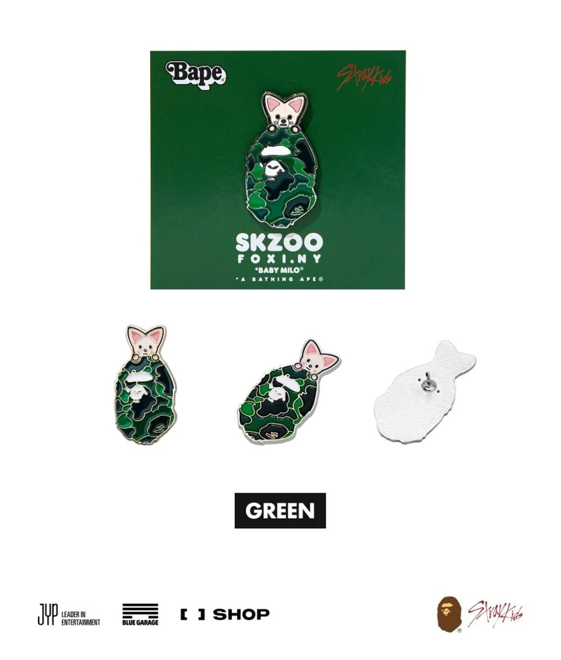 STRAY KIDS - SCRUNCHIES & METAL PINS (BAPE X STRAY KIDS MD)
