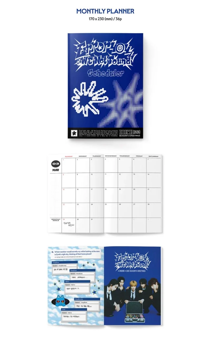 ONEWE - 2026 SEASON'S GREETINGS (ERROR 404 : WE NOT FOUND) + Bizent Gift