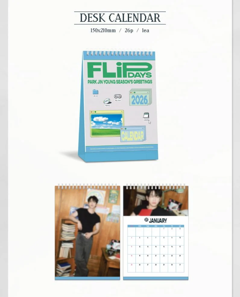 PARK JIN YOUNG (GOT7) - 2026 SEASON'S GREETINGS (FLIP DAYS) + Extra Photocard
