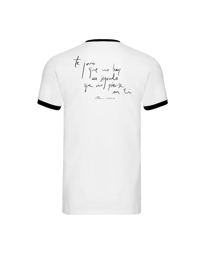 Antonio Orozco - Camiseta "Te juro que no hay segundo que no piense en ti - Manuscrito" - Bicolor