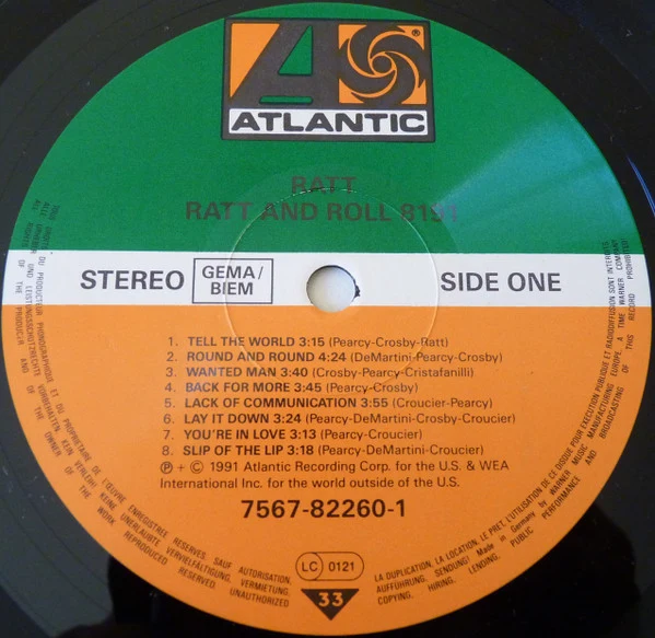 Ratt ‎| Ratt & Roll 8191