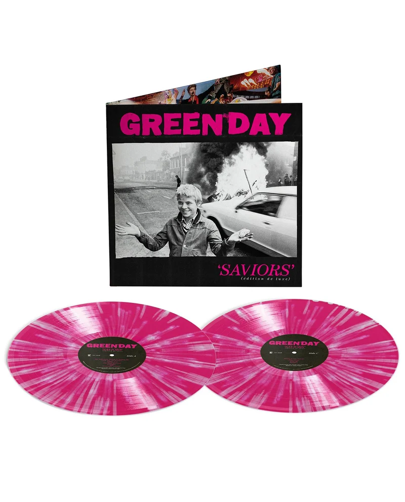 Green Day - 2LP Vinilo Rosa Splatter "Saviors (Édition de luxe)