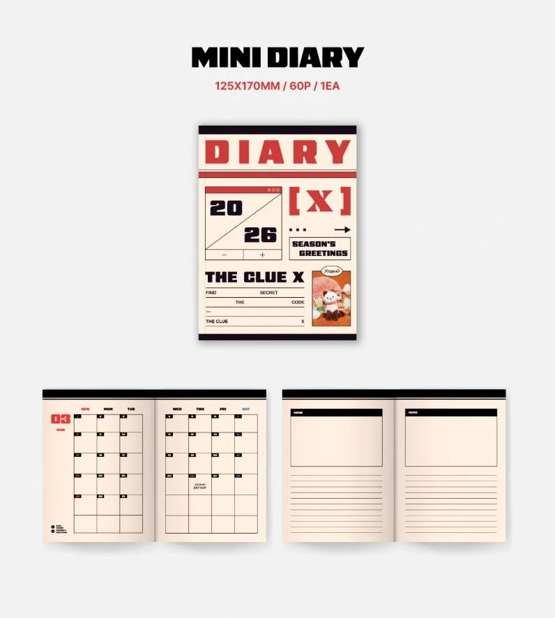 XIUMIN (EXO) - 2026 SEASON'S GREETINGS (THE CLUE [X]) + Extra Photocard