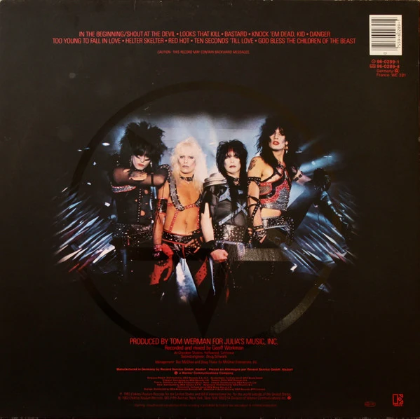 Mötley Crüe ‎| Shout At The Devil