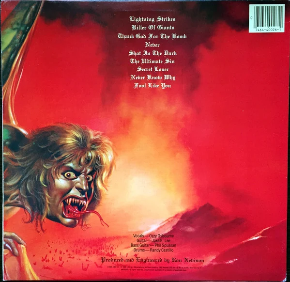 Ozzy Osbourne ‎| The Ultimate Sin