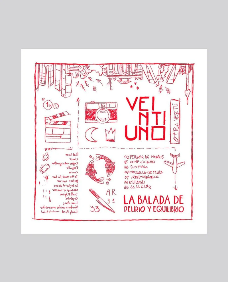 Veintiuno - CD + Postal FIRMADA "La balada de Delirio y Equilibrio"