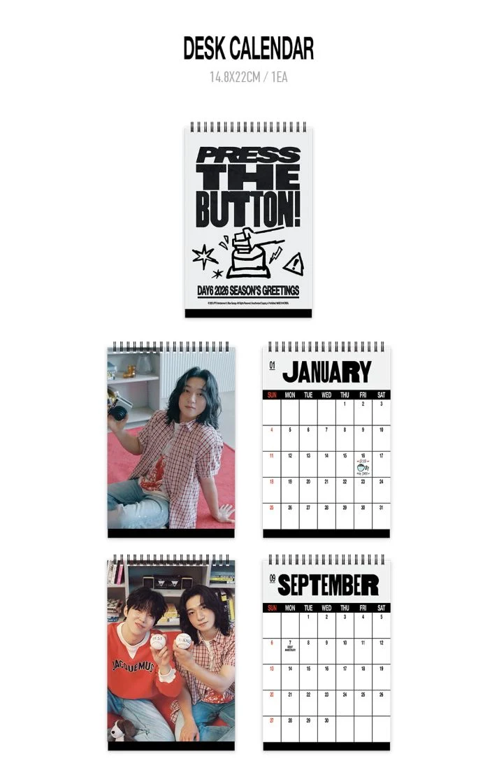 DAY6 - 2026 SEASON'S GREETINGS (PRESS THE BUTTON) + Special Photocard Set