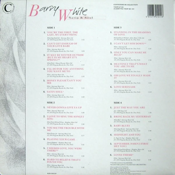 2LP Barry White ‎| Satin & Söul
