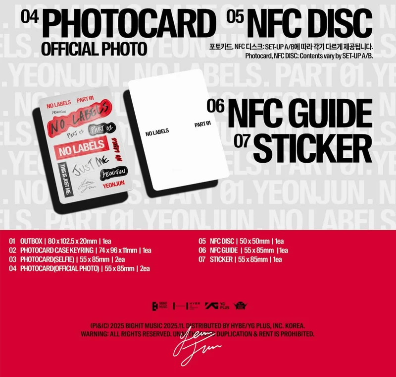 YEONJUN (TXT) - NO LABELS: PART 01 (PHOTOCARD CASE VER.)