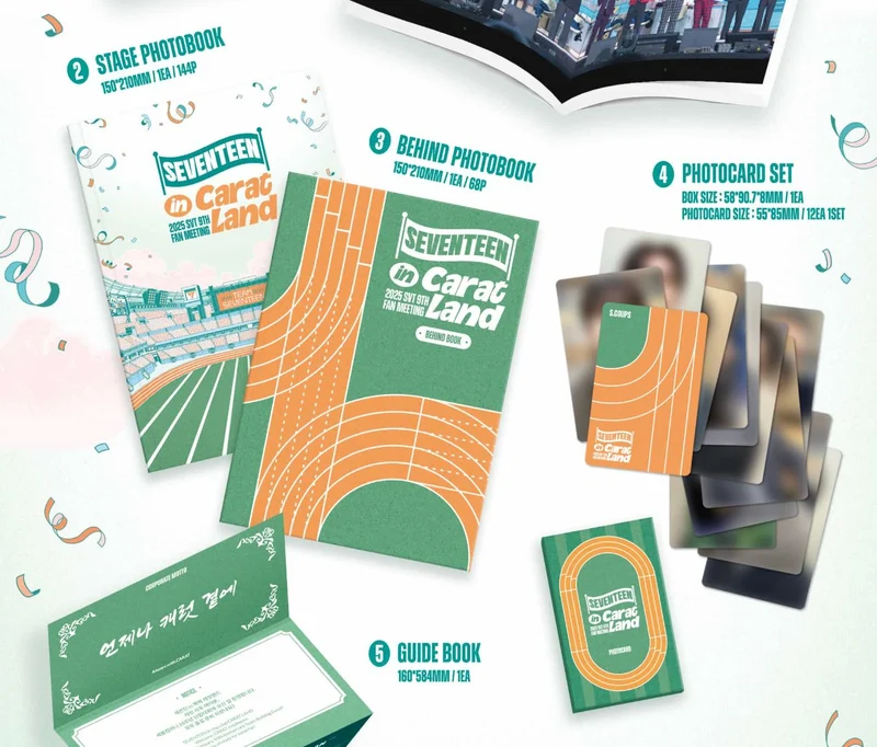 SEVENTEEN - 2025 SVT 9TH FAN MEETING SEVENTEEN IN CARAT LAND (MEMORY BOOK+) + Weverse Gift