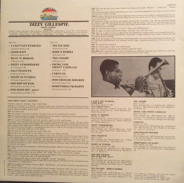 Dizzy Gillespie | Small Combos