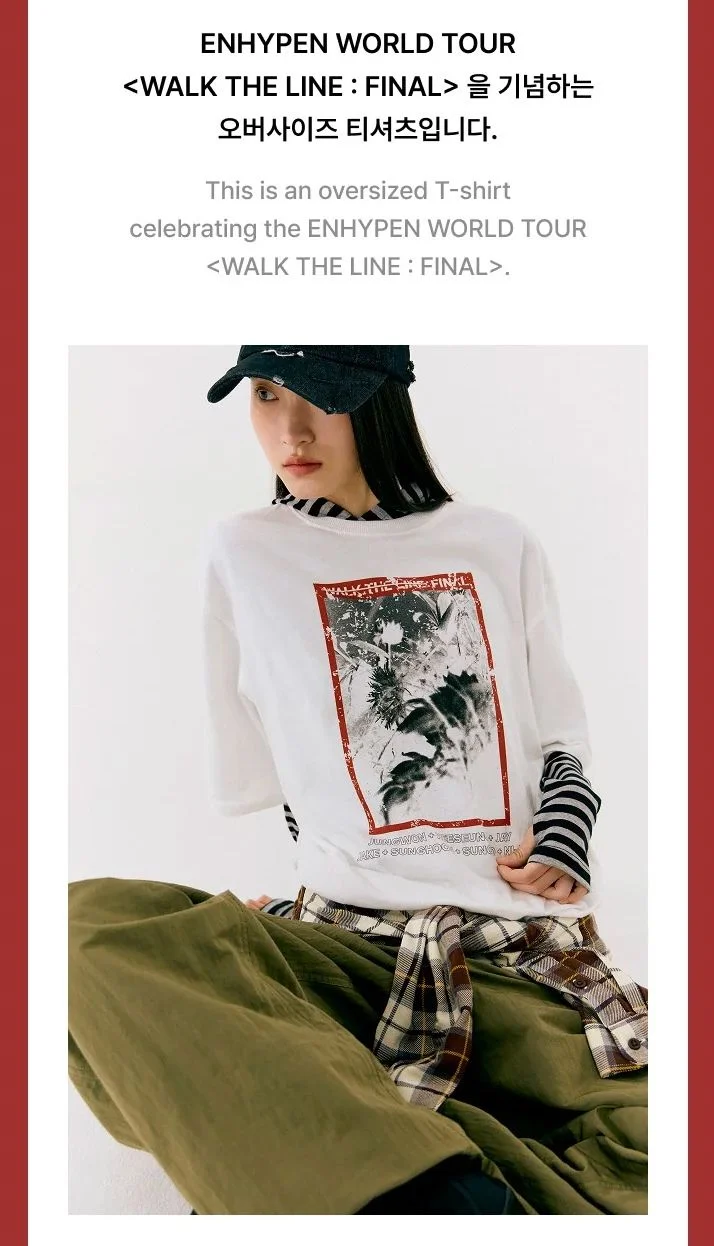 ENHYPEN - T-SHIRTS & HOODIE (WALK THE LINE : FINAL WORLD TOUR OFFICIAL MD)