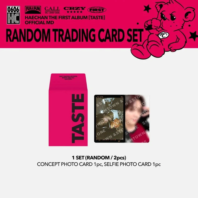 HAECHAN (NCT) - RANDOM TRADING CARD SET (THE 1ST ALBUM 'TASTE' OFFICIAL MD)