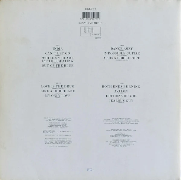 2LP Roxy Music ‎| Heart Still Beating