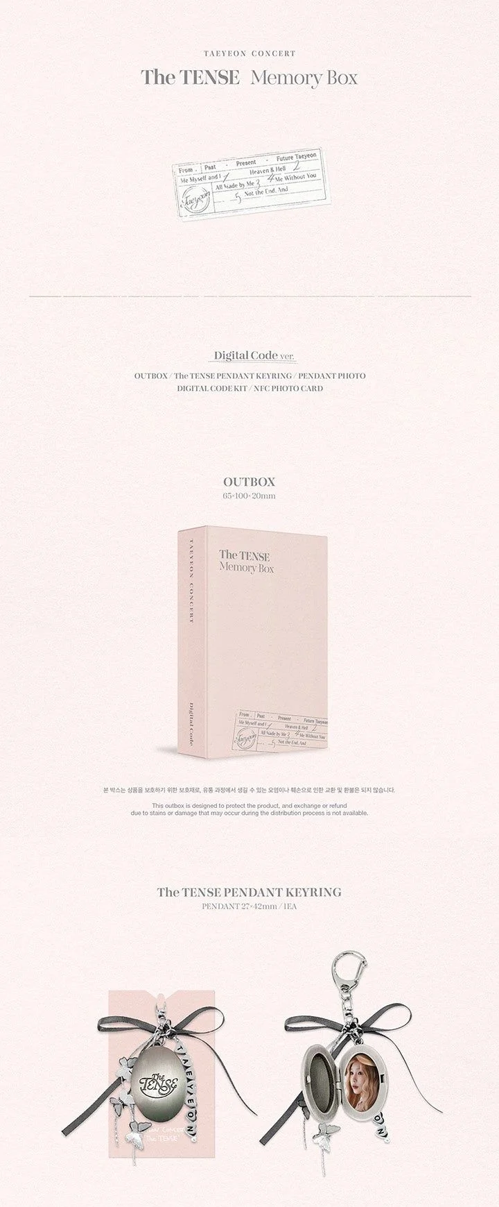 TAEYEON - CONCERT THE TENSE MEMORY BOX