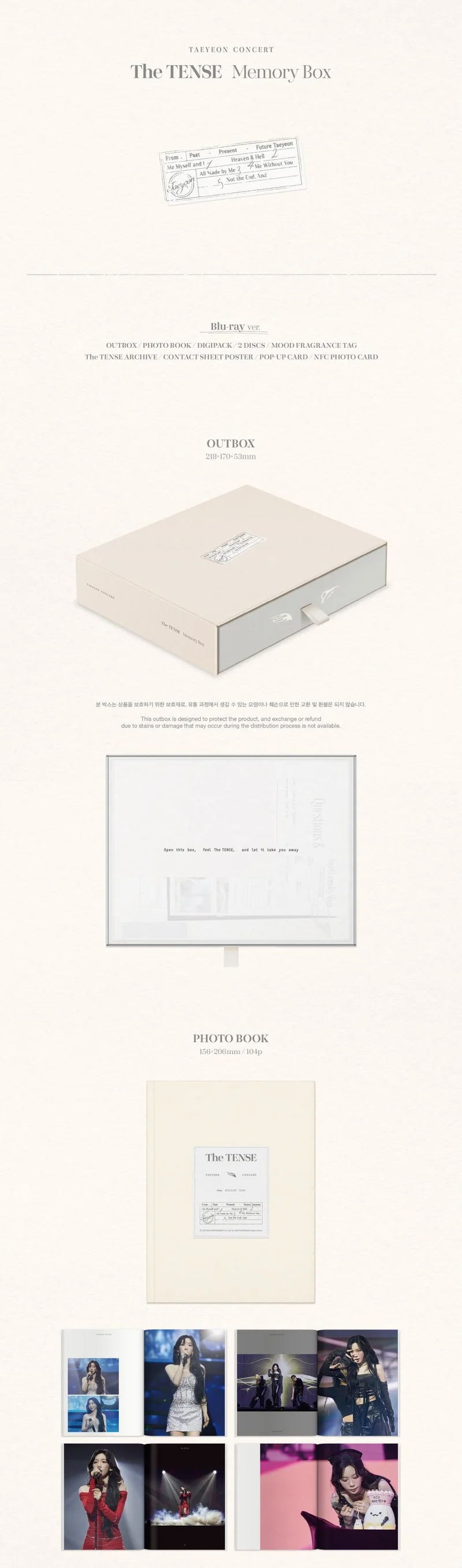 TAEYEON - CONCERT THE TENSE MEMORY BOX