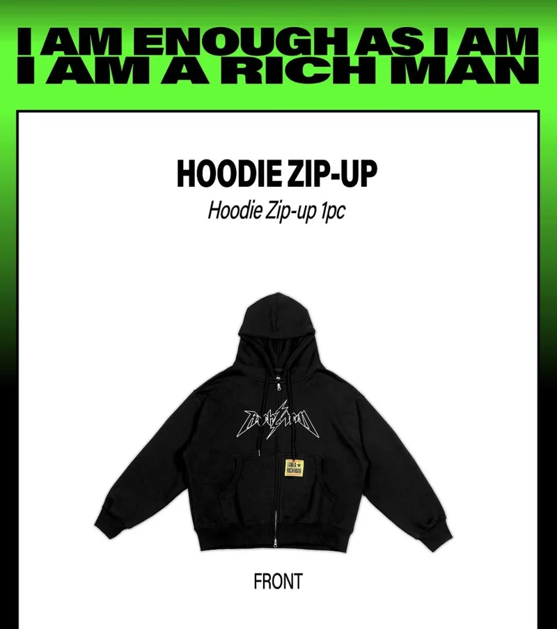 AESPA - HOODIE ZIP UP (RICH MAN POP UP OFFICIAL MD)