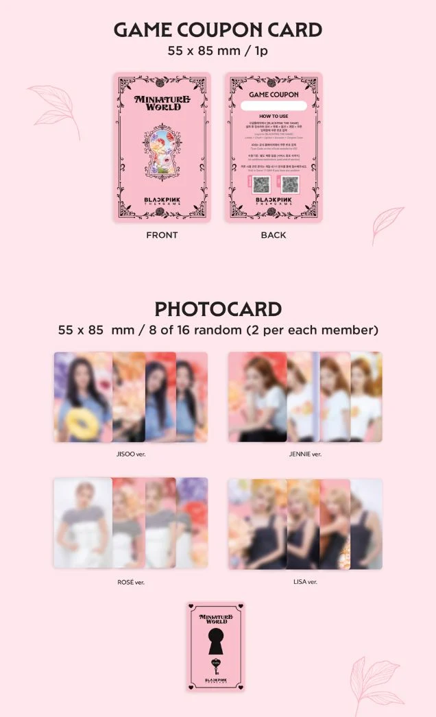 BLACKPINK - THE GAME COUPON CARD COLLECTION (MINIATURE WORLD)
