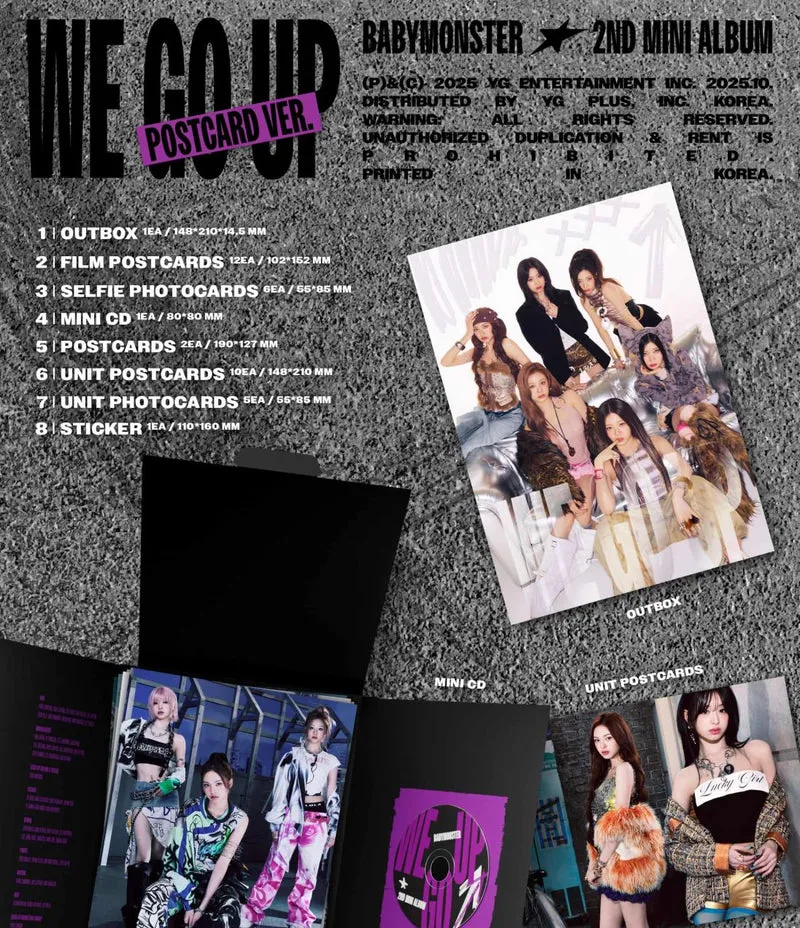 BABYMONSTER - WE GO UP (POSTCARD VER.)