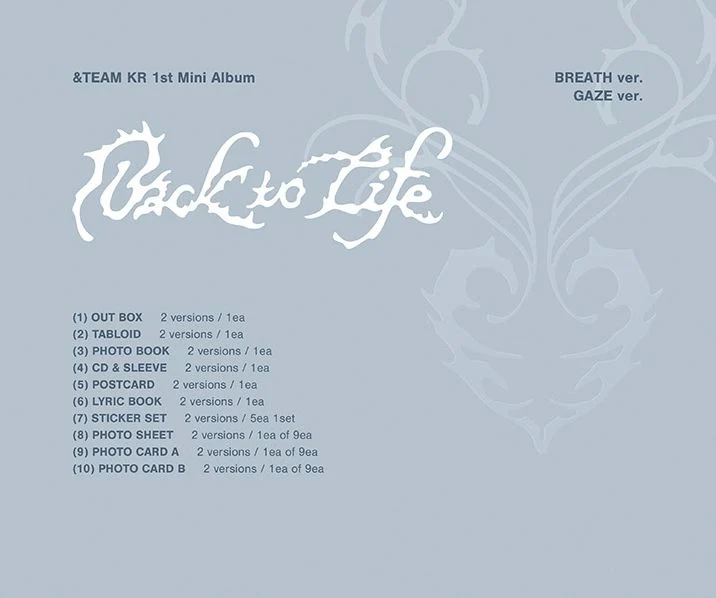 &TEAM - BACK TO LIFE (1ST KOREAN MINI ALBUM)