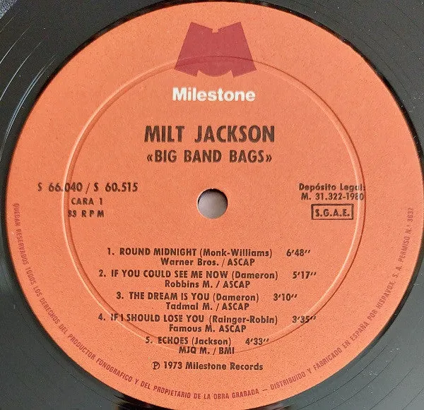 2LP Milt Jackson | Big Band Bags