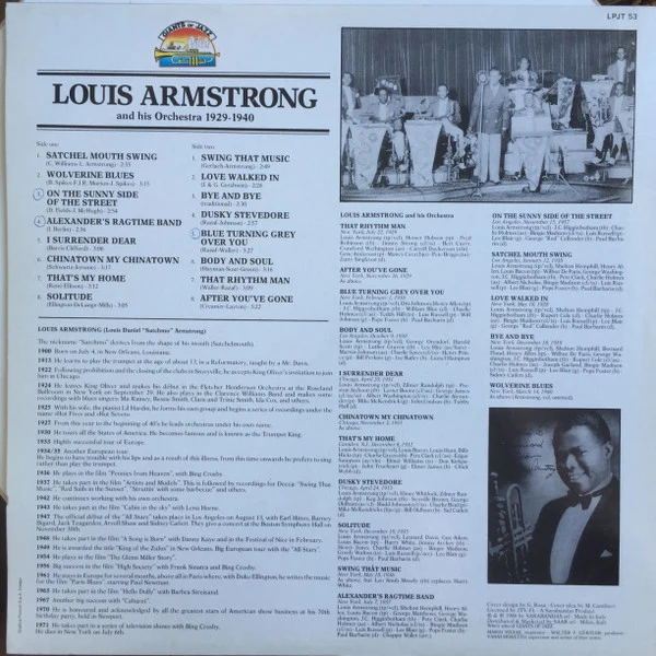 Louis Armstrong And His Orchestra 1929 - 1940