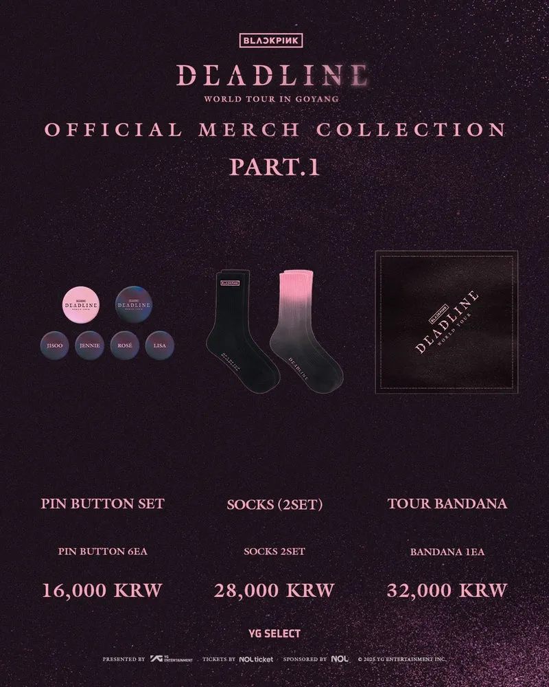 [BLACKPINK] Deadline : World Tour In Goyang : Official Merch Collection