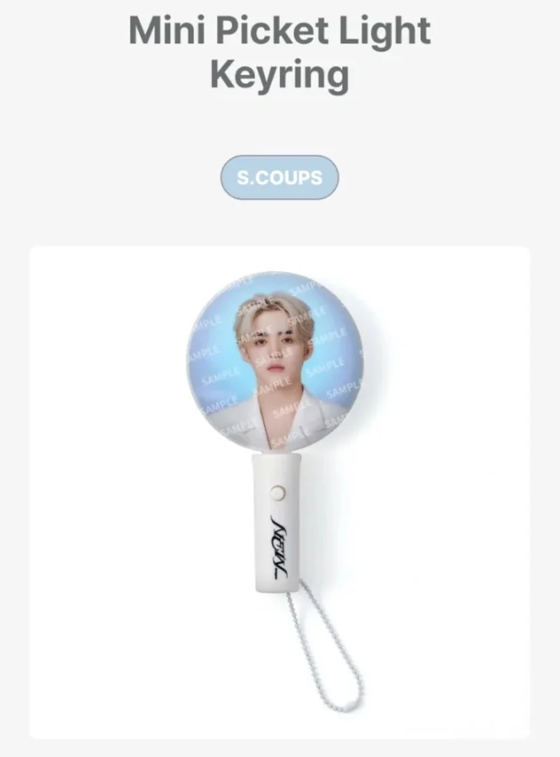 SEVENTEEN - MINI PICKET LIGHT KEYRING (NEW_ 2025 WORLD TOUR IN INCHEON OFFICIAL MD)