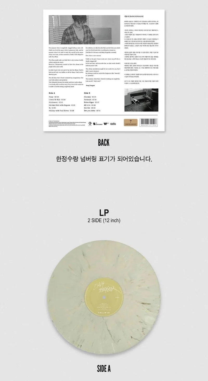 BANG YONGGUK (B.A.P) - 1ST FULL ALBUM (LIMITED EDITION LP)