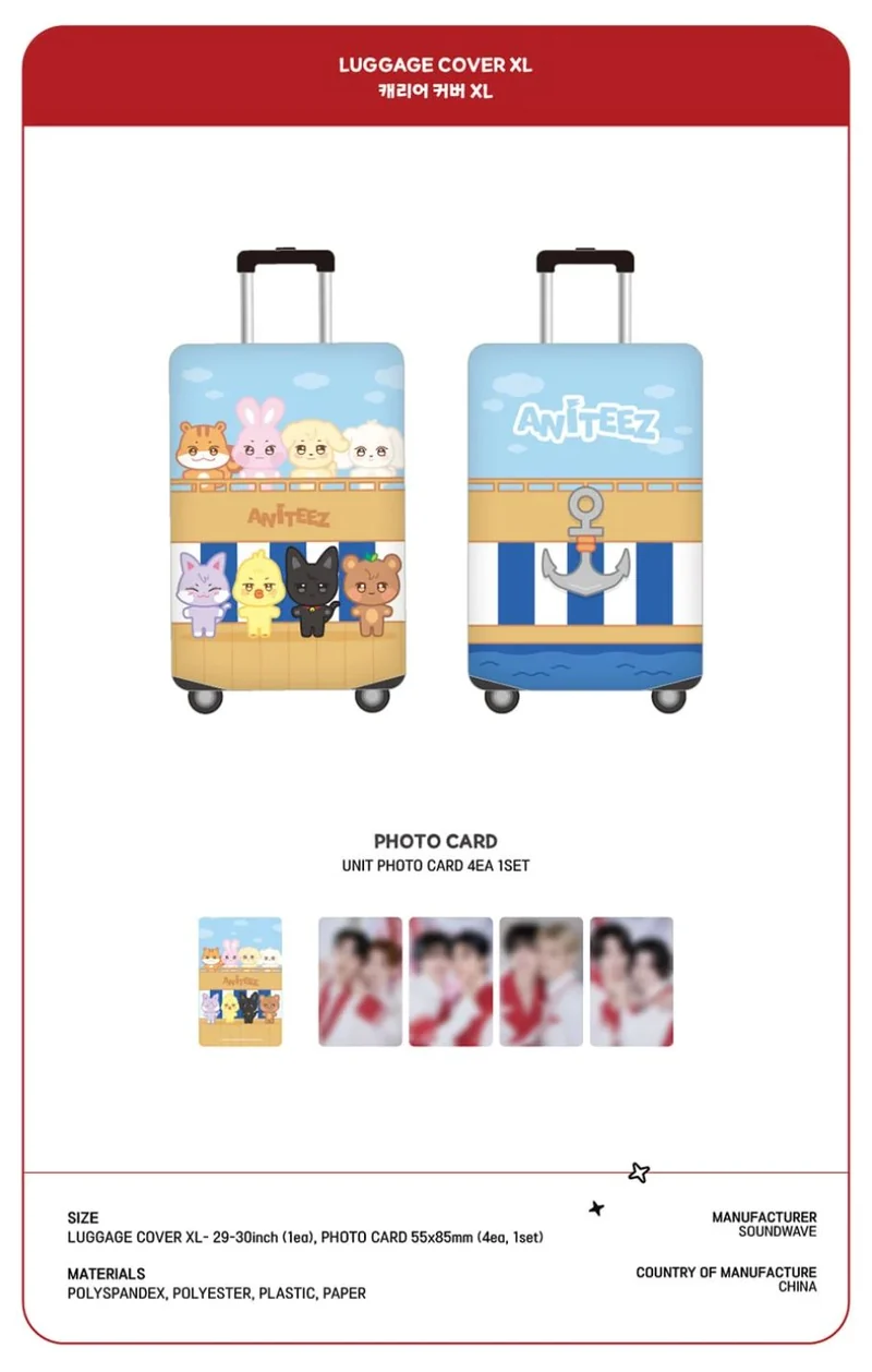ATEEZ - LUGGAGE COVER (ANITEEZ IN THE CALLING OFFICIAL MD)