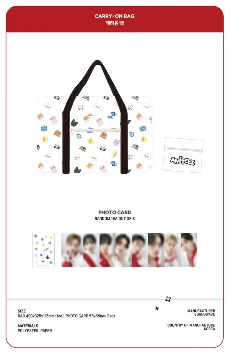 ATEEZ - CLOTHES & BAGS (ANITEEZ IN THE CALLING OFFICIAL MD)
