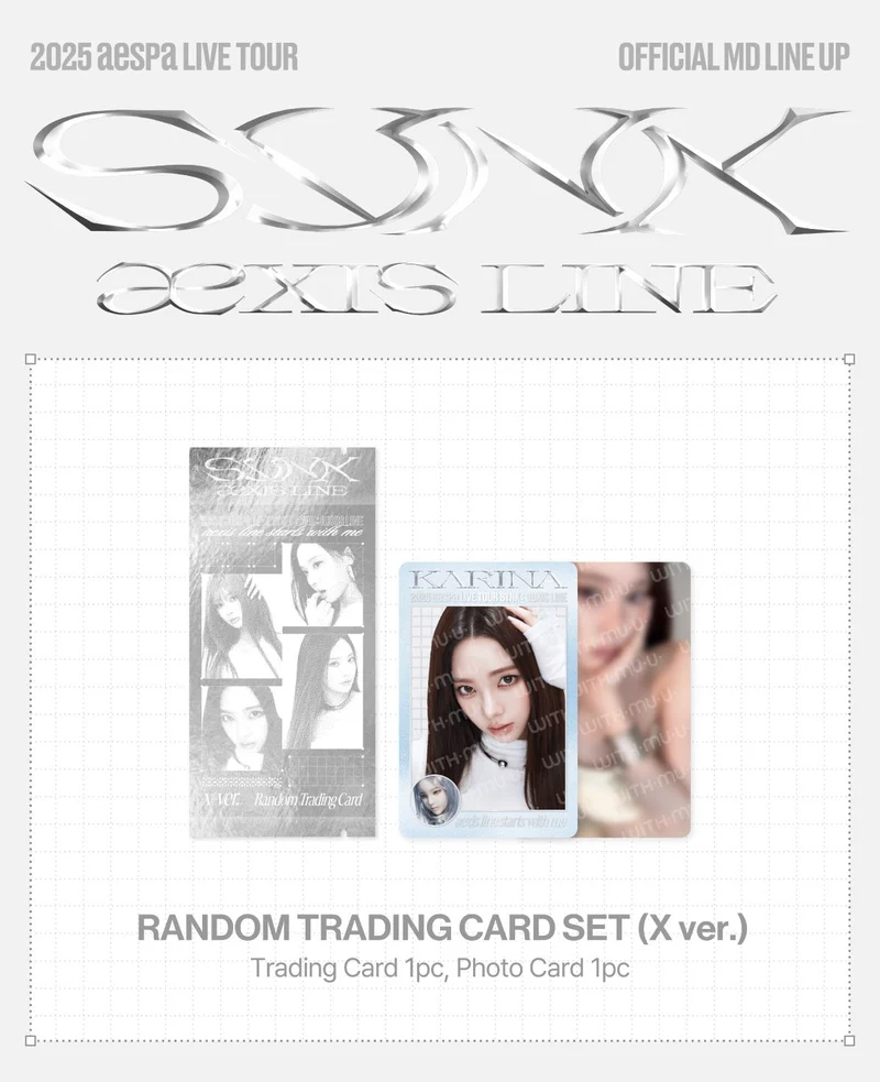 AESPA - RANDOM TRADING CARD SET (2025 LIVE TOUR 'SYNK : AEXIS LINE' OFFICIAL MD)