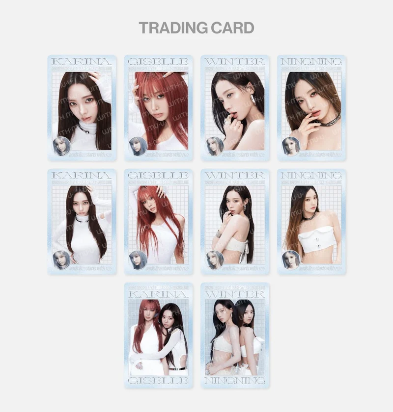 AESPA - RANDOM TRADING CARD SET (2025 LIVE TOUR 'SYNK : AEXIS LINE' OFFICIAL MD)