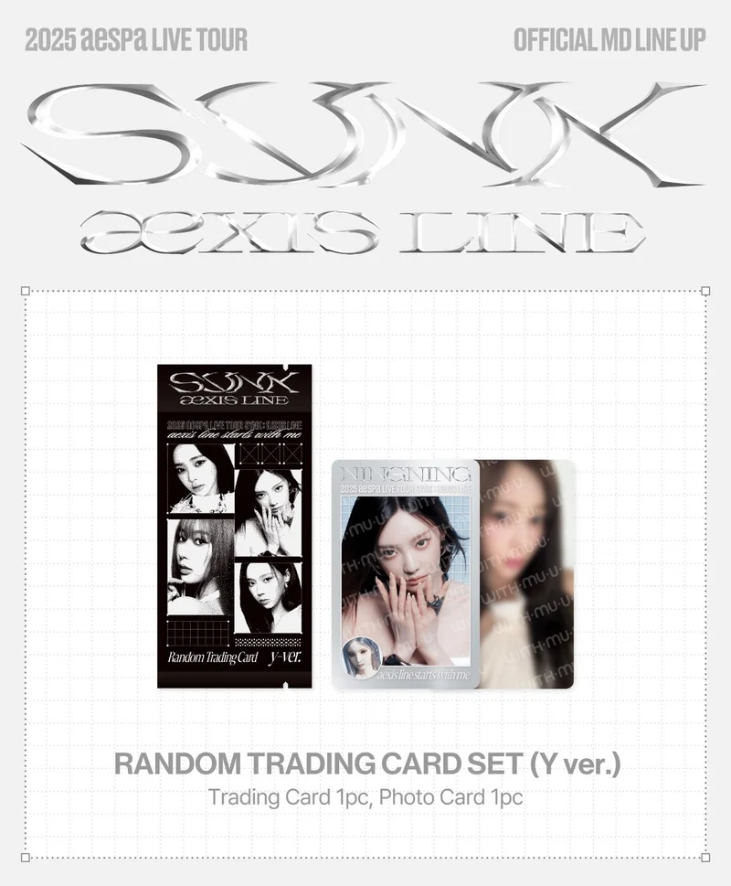 AESPA - RANDOM TRADING CARD SET (2025 LIVE TOUR 'SYNK : AEXIS LINE' OFFICIAL MD)