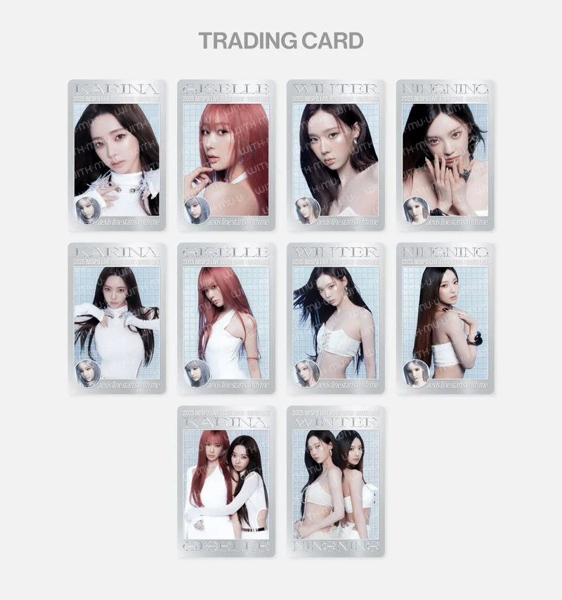 AESPA - RANDOM TRADING CARD SET (2025 LIVE TOUR 'SYNK : AEXIS LINE' OFFICIAL MD)