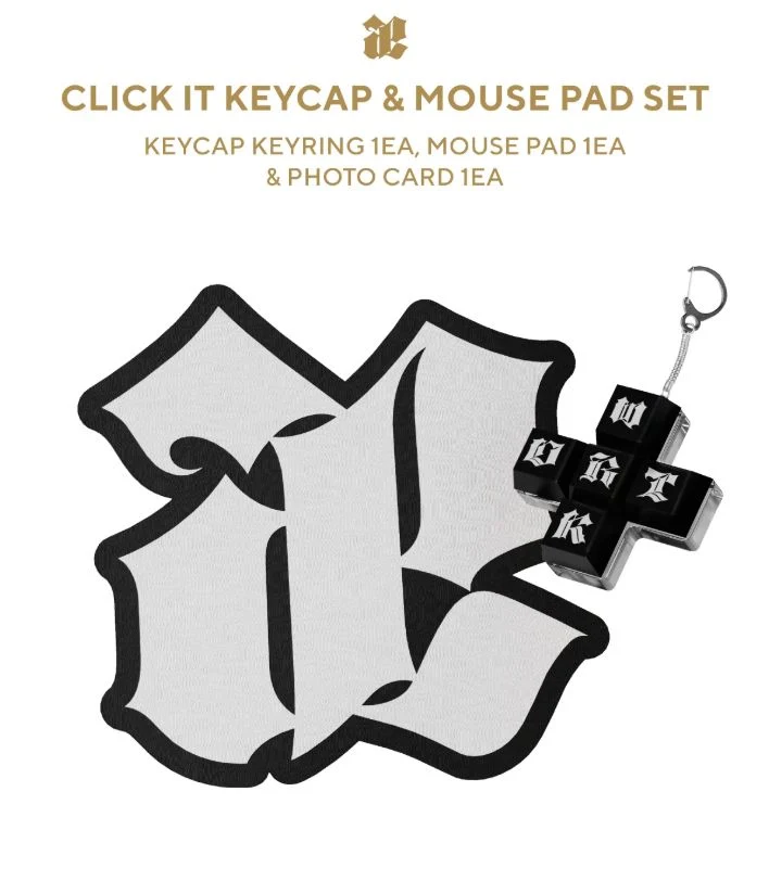 AESPA - CLICK IT KEYCAP & MOUSE PAD SET (THE 1ST SINGLE ALBUM 'DIRTY WORK' OFFICIAL MD)