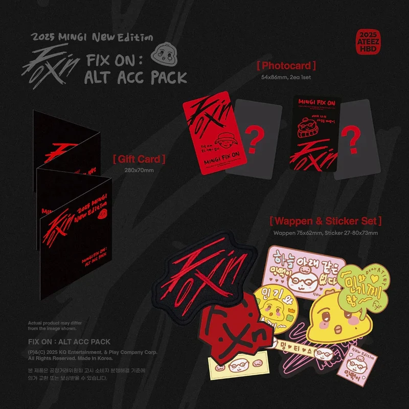 ATEEZ - MINGI FIX ON : ALT ACC PACK