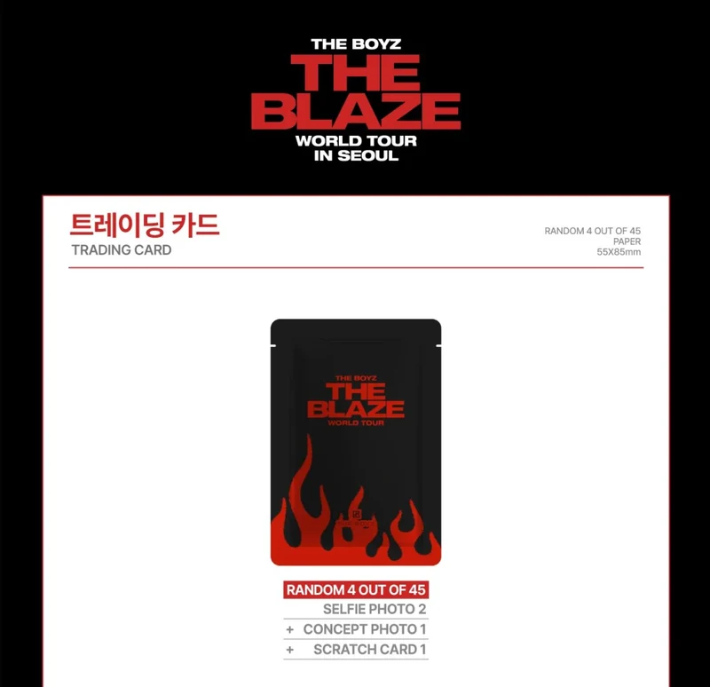 THE BOYZ - TRADING CARD SET (THE BLAZE WORLD TOUR IN SEOUL)