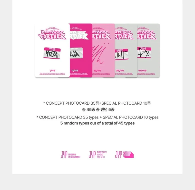 ITZY - TRADING CARD (2024 SEASONS GREETINGS 'BEST FRIENDS FOREVER')